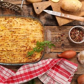 بطاطس مهروسة في الفرن بطاطس مهروسة في الفرن