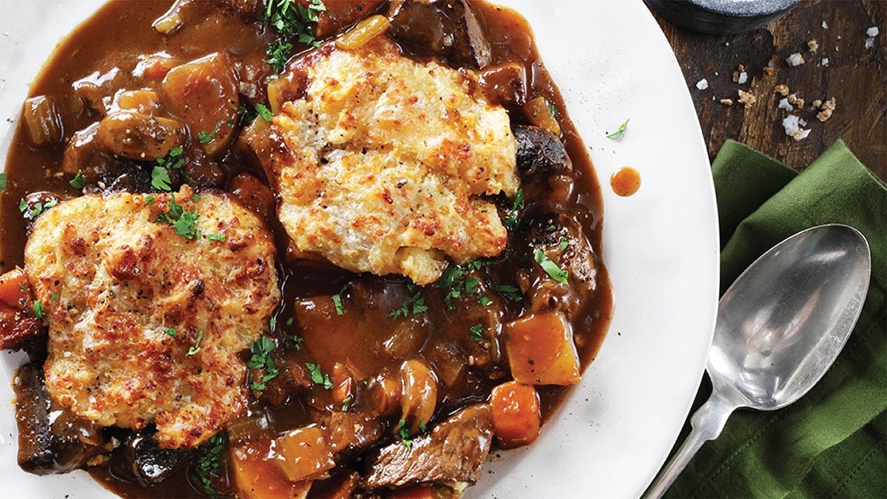 Beef Stew with Cheddar Dumplings – - Recipe