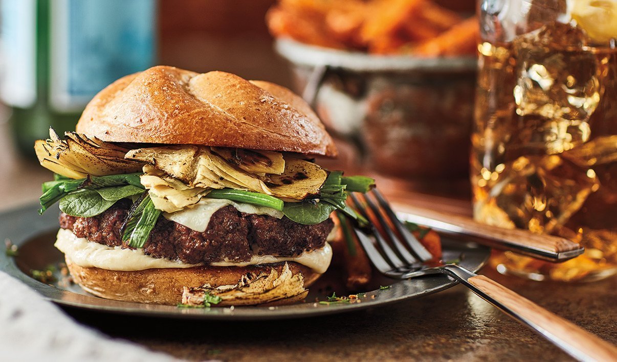 Cheeseburger with Grilled Artichokes – - Recipe