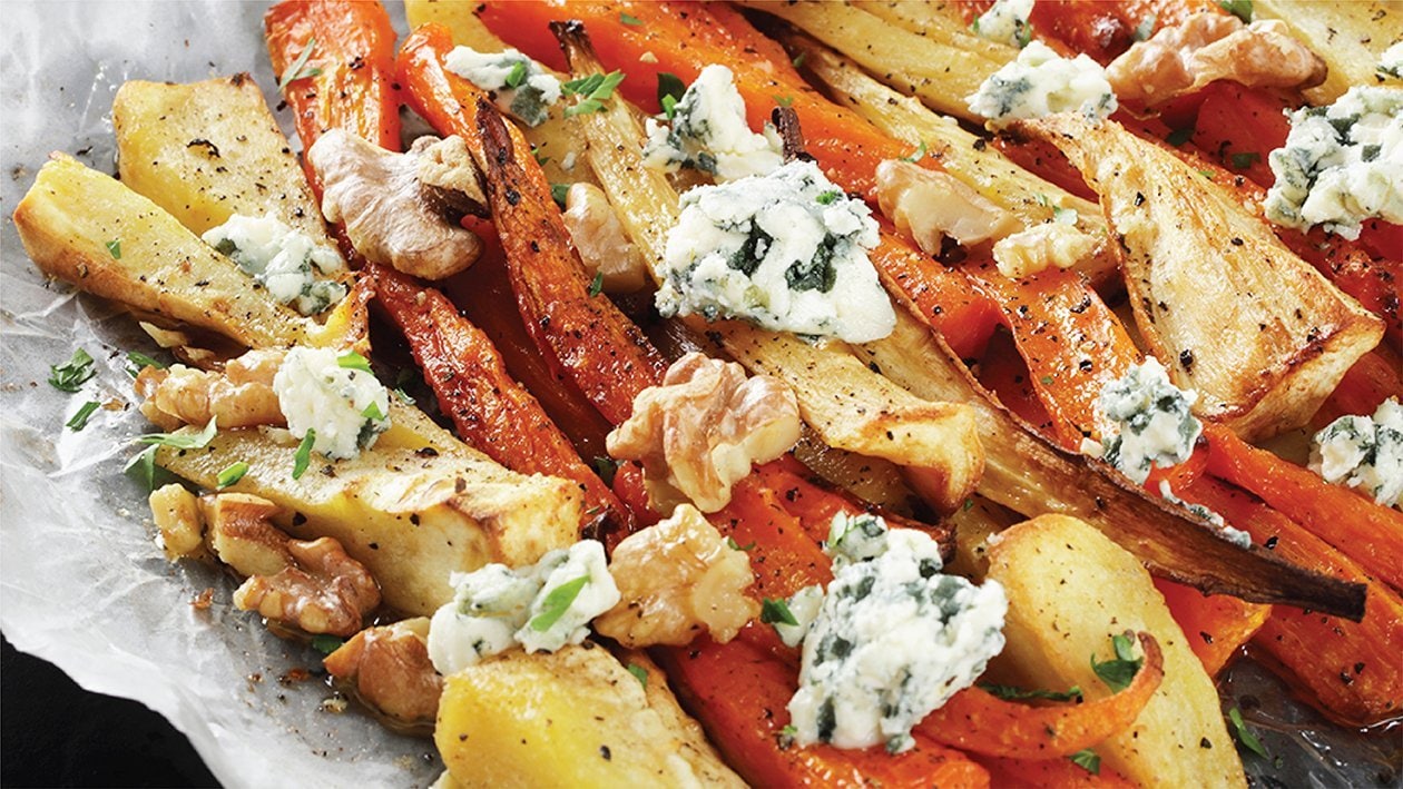 Honey Blue Cheese Parsnips & Carrots