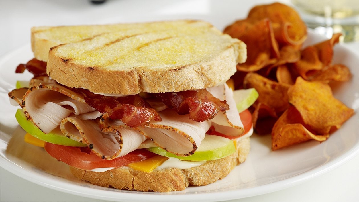 Turkey Beef Bacon & Apple Sandwich – - Recipe