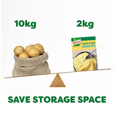 Knorr Professional Mashed Potato (1x2Kg) - Knorr Mashed Potato provides a consistent dish, with minimal effort and ensures limited wastage