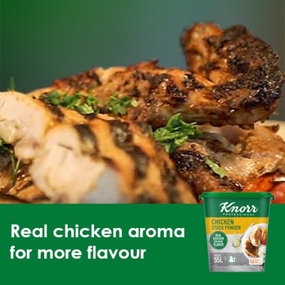 Knorr Professional Chicken Stock Powder (6x1.1Kg) - Knorr Chicken Stock Powder gives you a stock with real chicken flavour