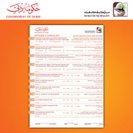 Dubai Municipality inspector's checklist Dubai Municipality inspector's checklist