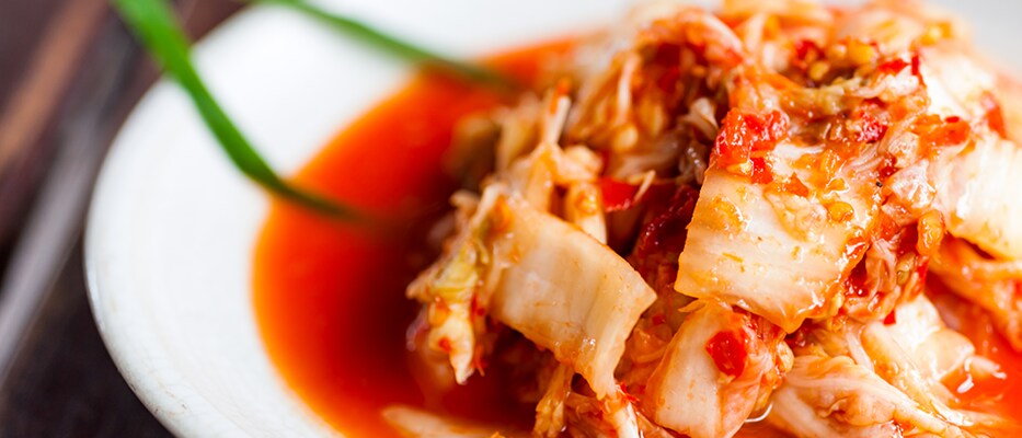Plated Korean Kimchi Plated Korean Kimchi