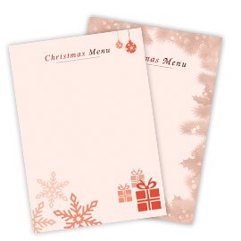 Christmas menu cards Christmas menu cards